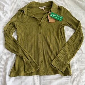 Boden Olive Green Button Down Shirt NWT
